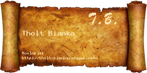 Tholt Bianka névjegykártya